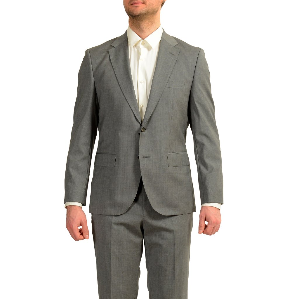 Hugo Boss Men's "Johnstons5/Lenon1" Regular Fit 100% Wool Suit Us 42l It 52l